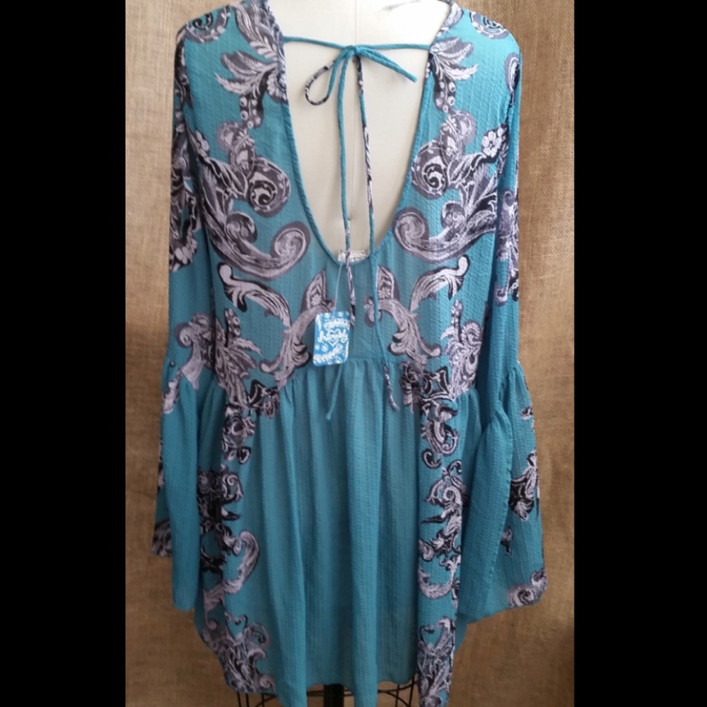 Free People | Printed Symphony Sheer Dress - Size - Picture 7 of 7